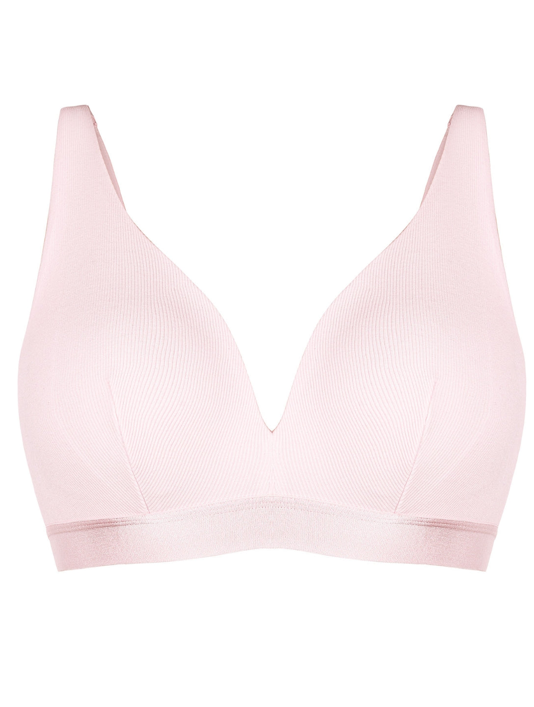Soutien-gorge côtelé à décolleté en V profond