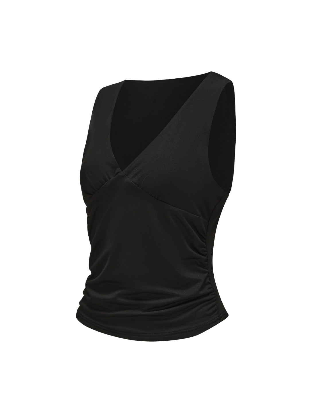 Haut froncé à col en V