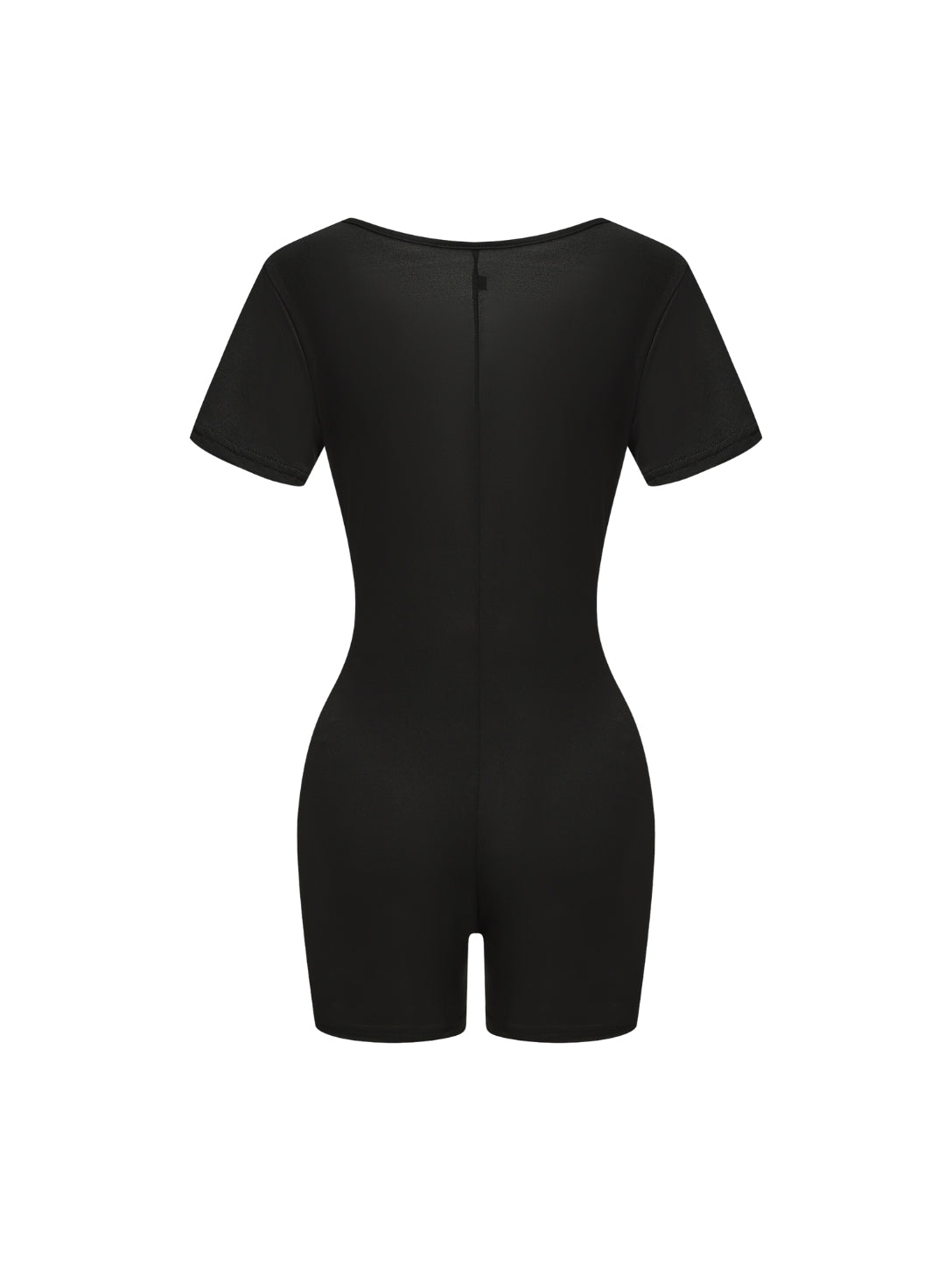 Combinaison à manches courtes et col carré