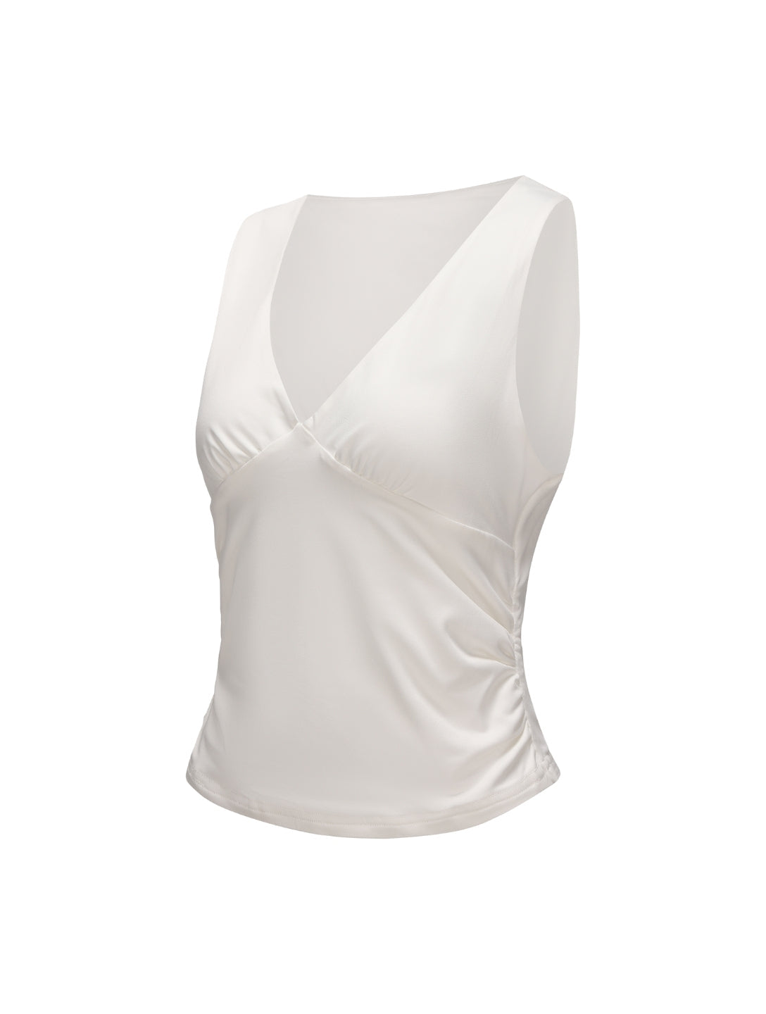 Haut froncé à col en V