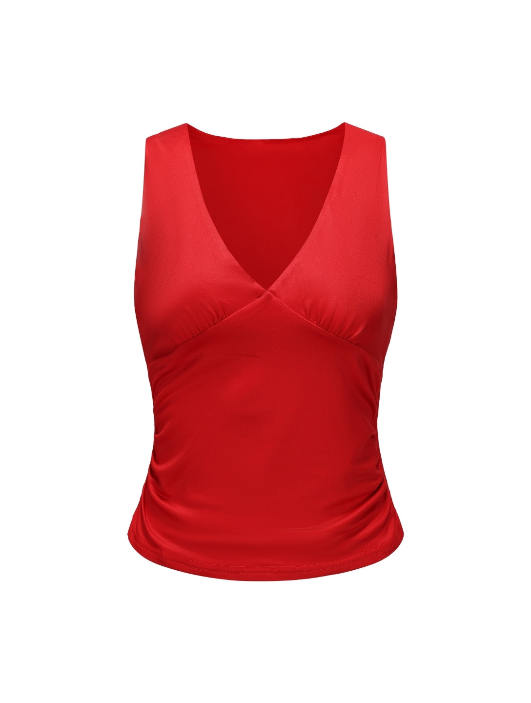 Haut froncé à col en V