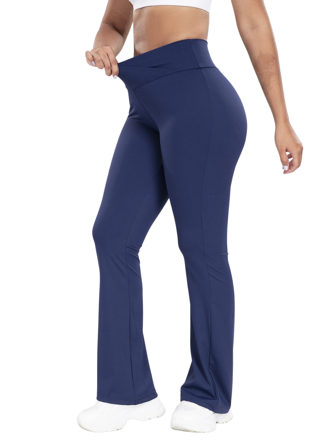 Pantalon évasé taille V