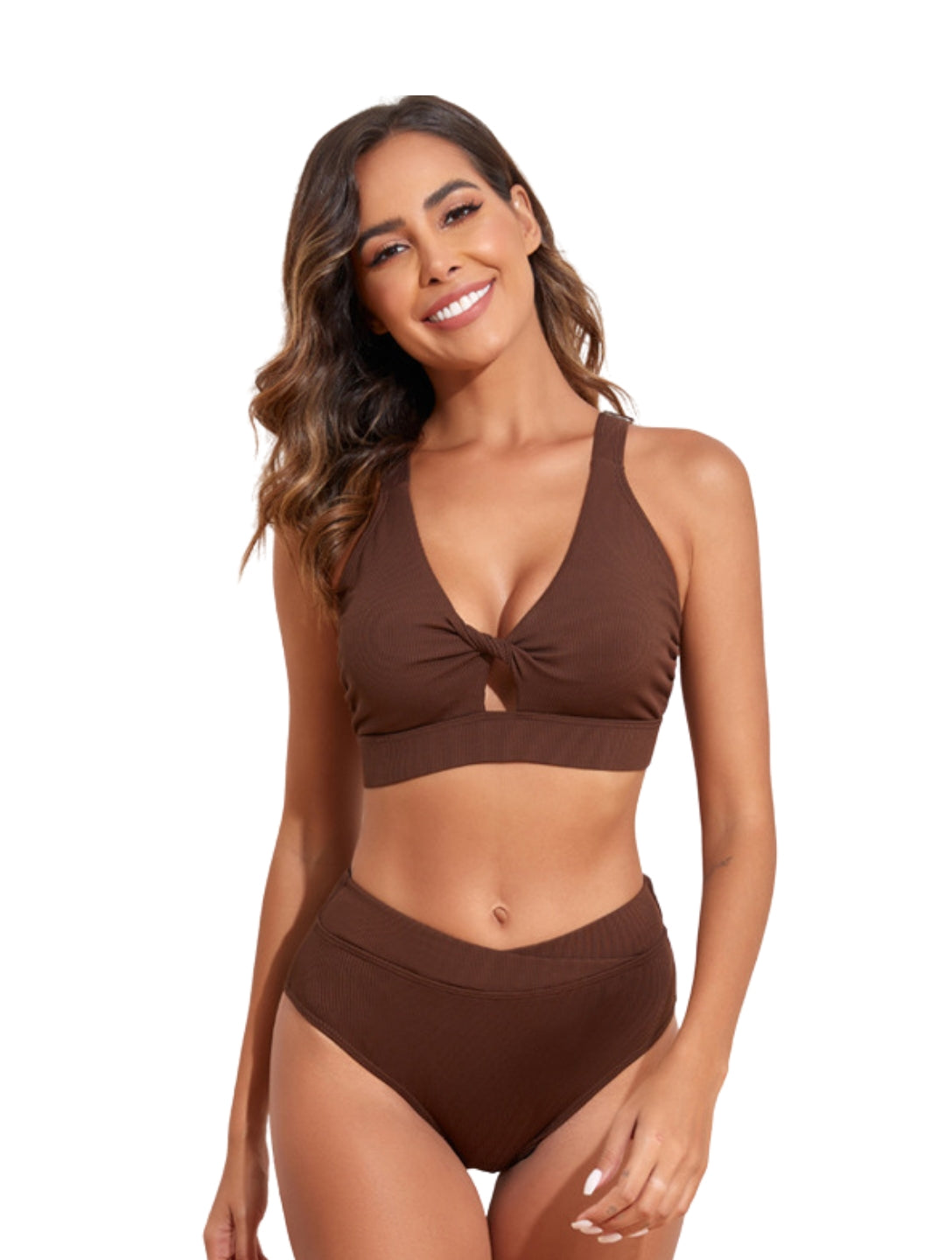 Soutien-gorge gainant torsadé en V 